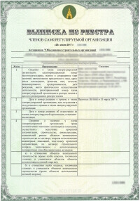 Выписка сро